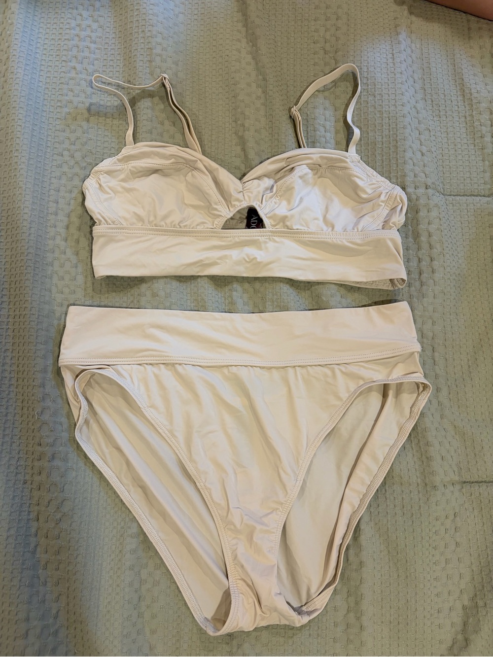 Adore Me Cream Fatima Unlined Bra and high-cut Panty set